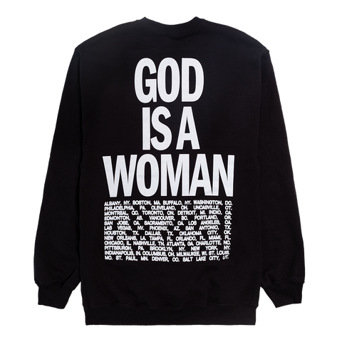 GOD IS A WOMAN WORLD CREWNECK